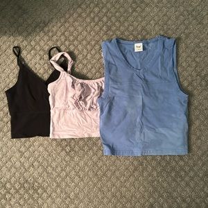 set of three tank tops